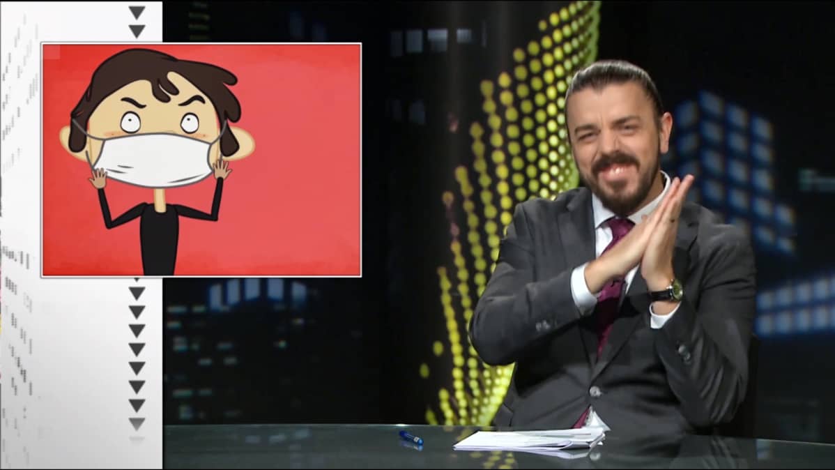 Kuvakaappaus Noin viikon studio -ohjelmasta 20.03.2020