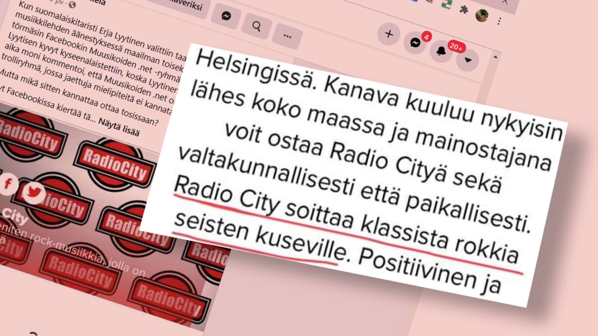 Facebook viesti.
