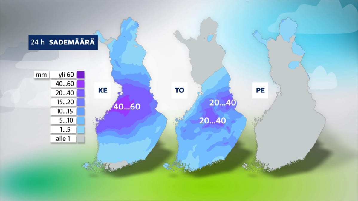 Kuva näyttää sademäärän kehittymisen.