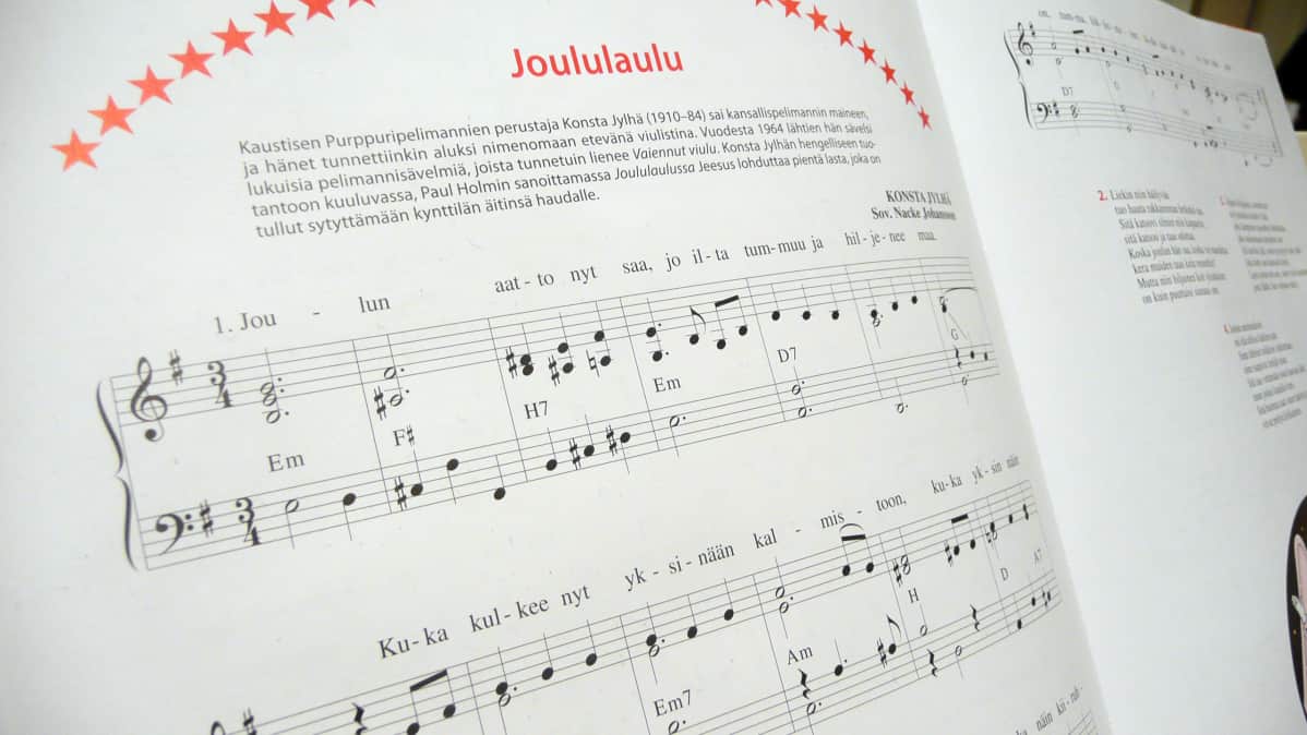 Joululaulun nuotit.