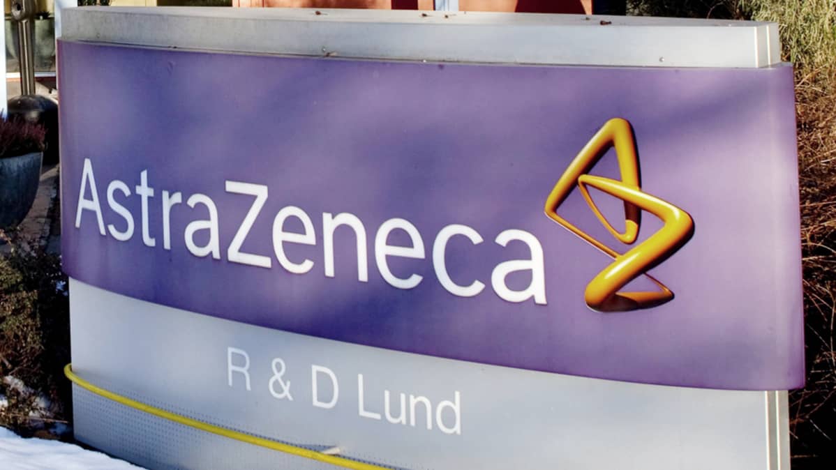 Lääkeyritys AstraZenecan kyltti.