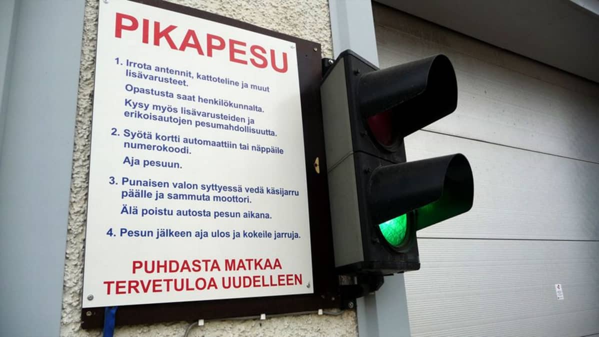 Ohjeet autopesupaikalla