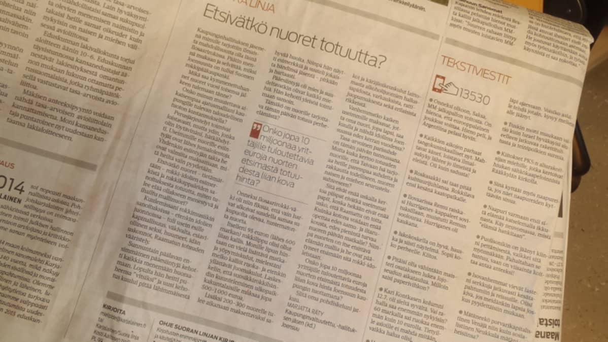 Marjatta Rädyn mielipidekirjoitus Karjalaisessa.