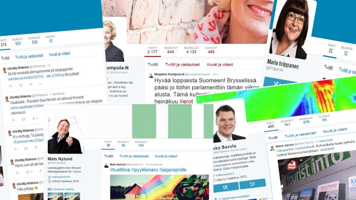 pohjalaisten kansanedustajien twitter-sivuja