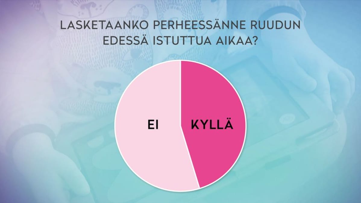 Suurin osa vanhemmista ei pidä kirjaa ruutuajasta.