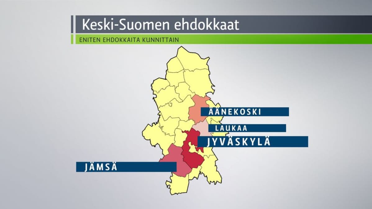 Keski-Suomen ehdokkaat kunnittain