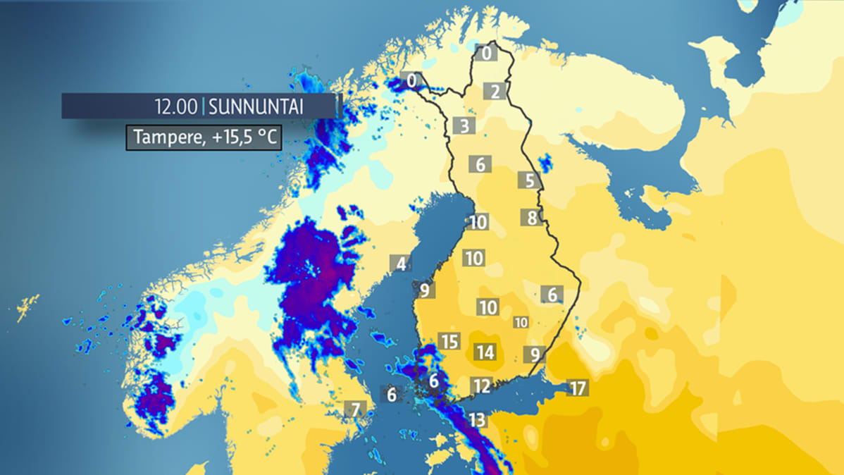 Sääkartta skandinavia