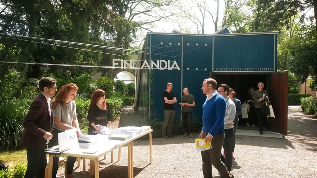 Suomen paviljonki Venetsian biennaalissa.