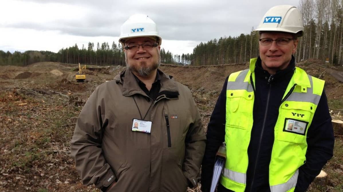 Asuntomessut Mikkelissä 2017 -projektipäällikkö Heikki Manninen ja YIT Kuntatekniikan rakentamispäällikkö Antero Veteli.