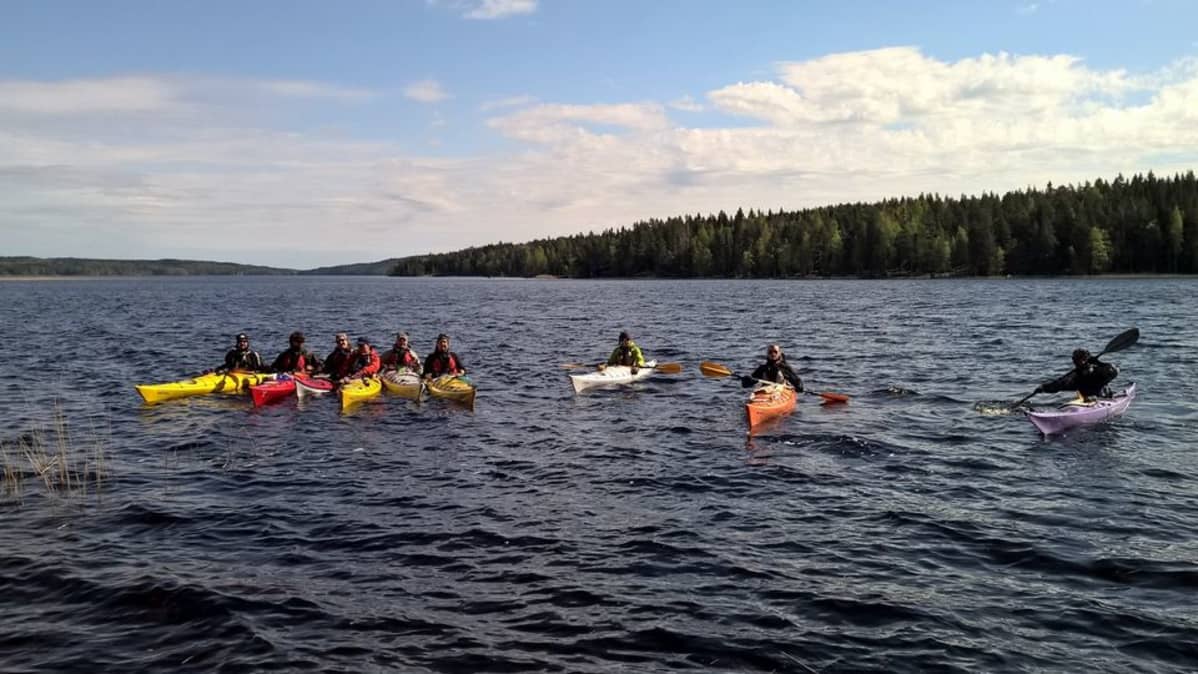 Päijänne-jamboreen melojia Jämsän Edesniemellä.