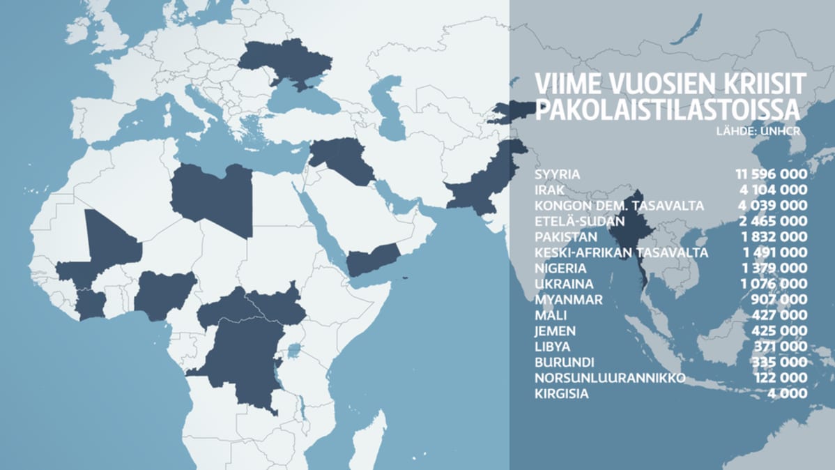 Viime vuosien kriisit tilastoissa -kartta