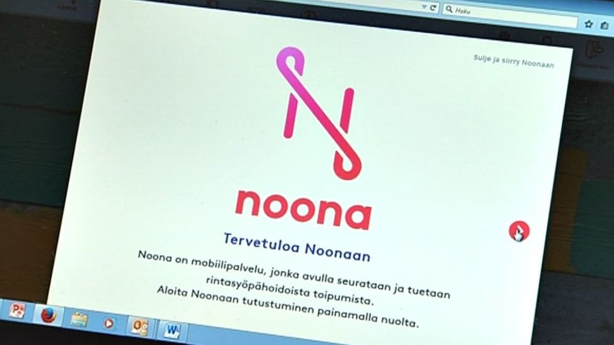 Noonan käyttöä verkossa.