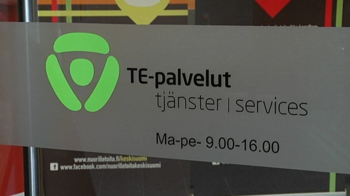 Te-toimiston kyltti.