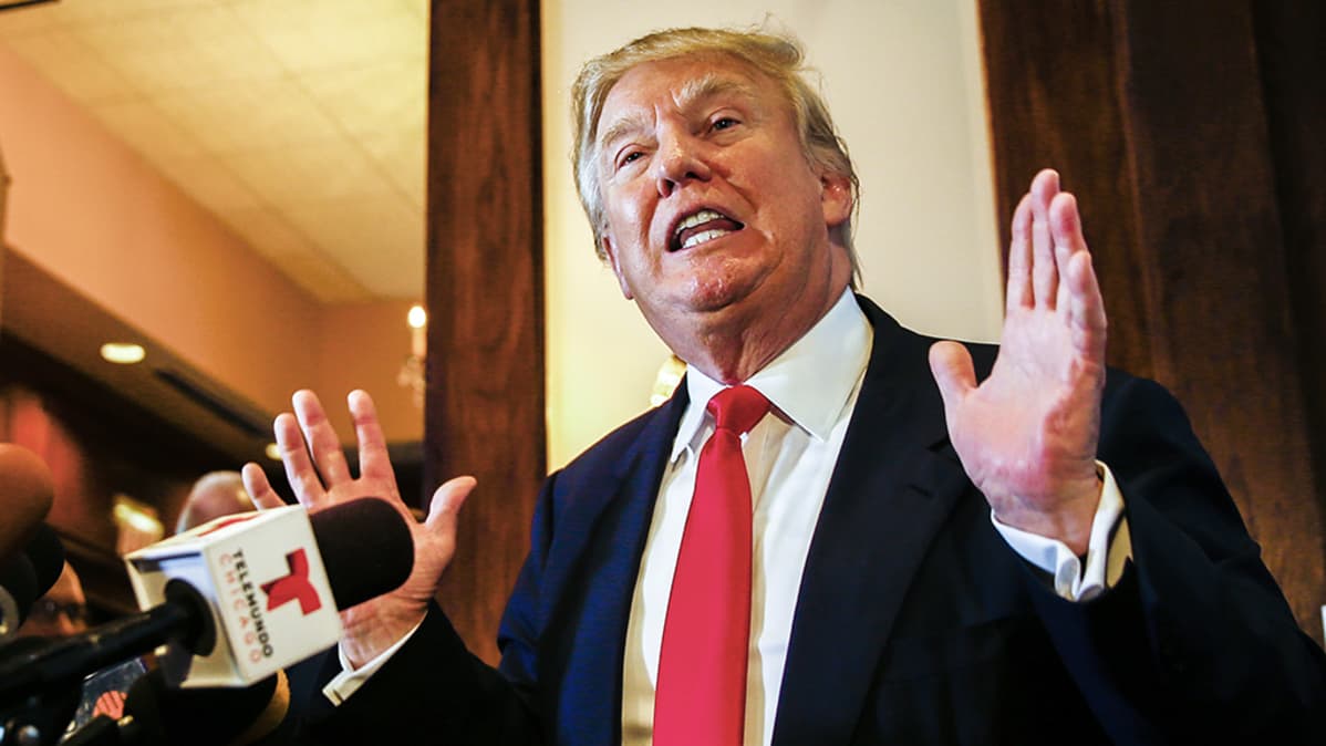 Republikaanien presidenttiehdokkaaksi pyrkivä Donald Trump.