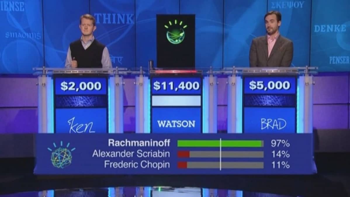 Watson päihitti Jeoprady TV-visailussa ohjelmasarjan menetyneimmät kisailjat.