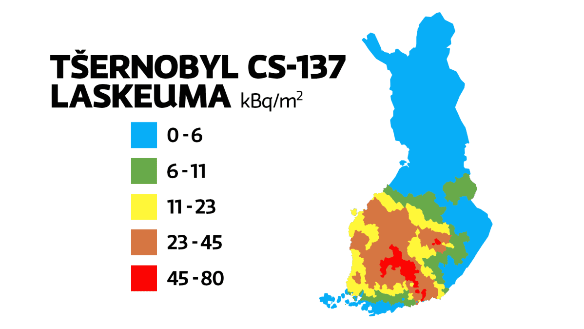 Kartta laskeumasta