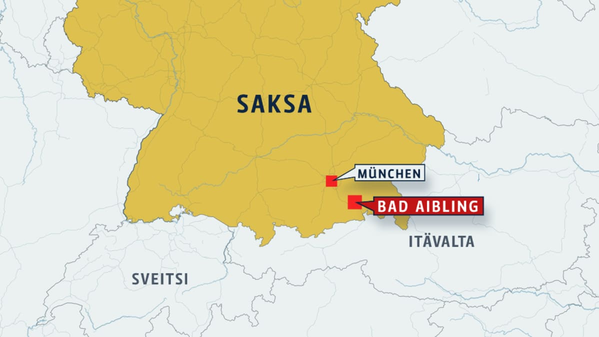 Saksan kartta jossa Bad Aibling