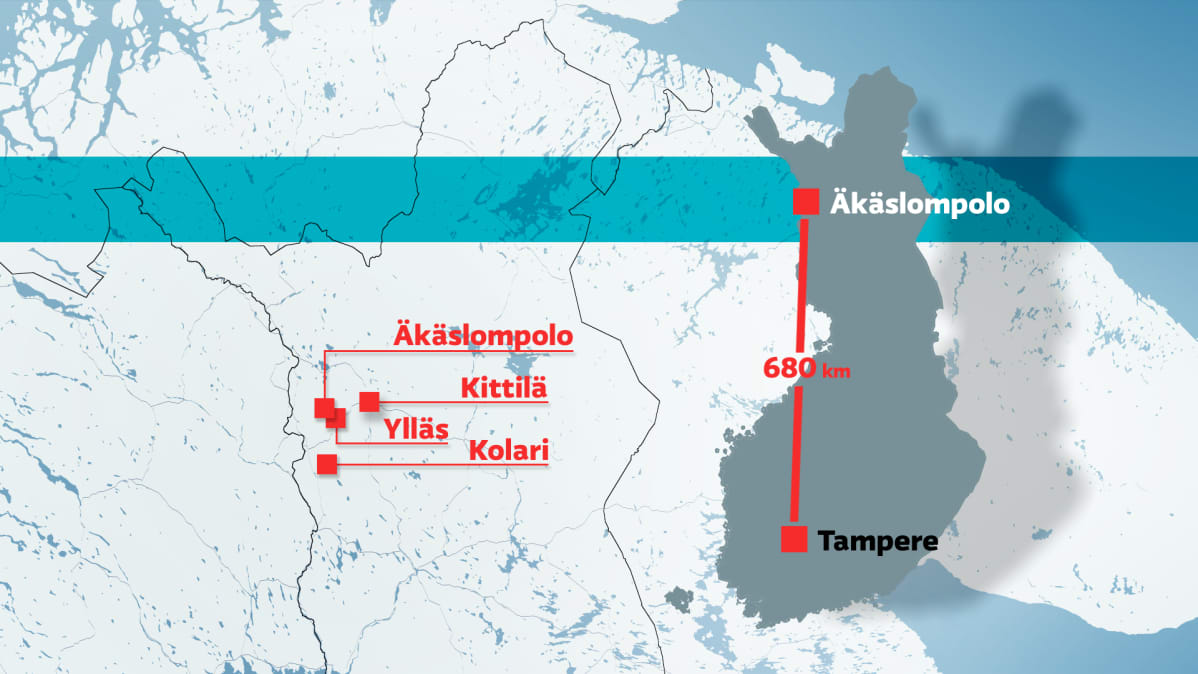 Äkäslompolon kartta