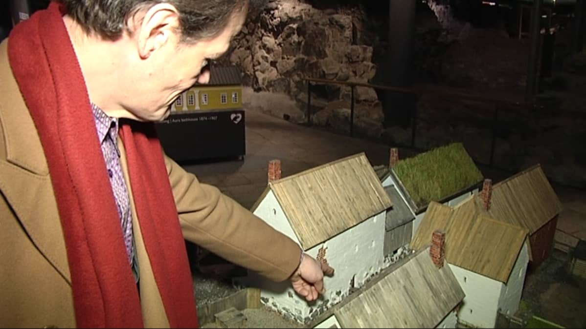Porvaristalon pienoismalli Aboa Vetus & Ars Nova -museossa.