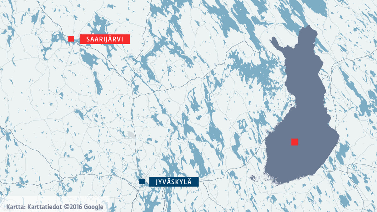 Kartta Saarijärven sijainnista
