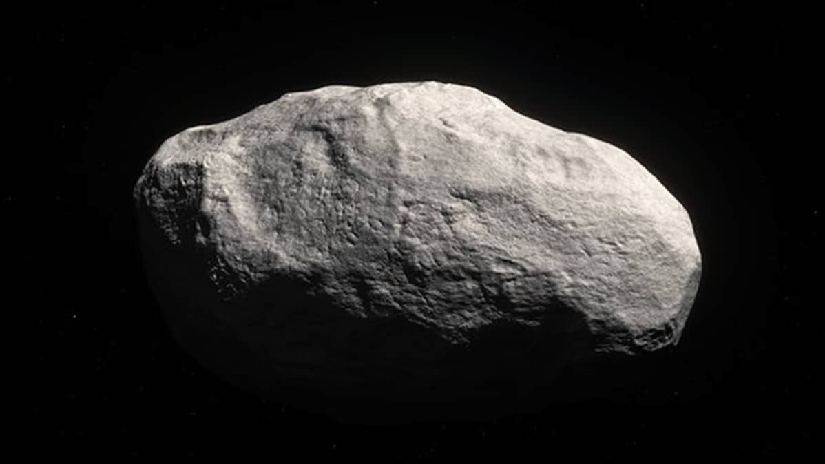 Taiteilijan näkemys C/2014 S3 (PANSTARRS) kappaleesta, joka on säilynyt Maan syntyajoista lähtien jäädytettyna avaruudessa.