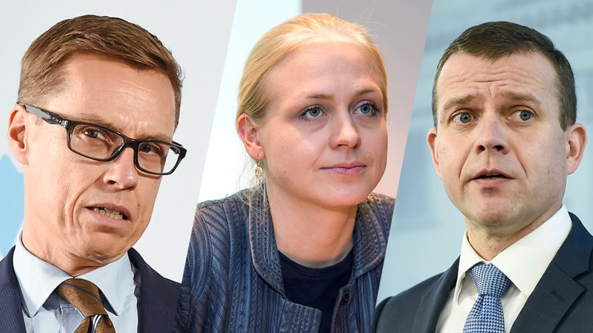 Alexander Stubb, Elina Lepomäki ja Petteri Orpo.