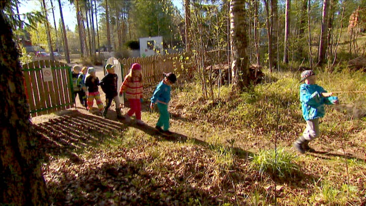 Suolahden metsäeskari löytyy päiväkodin takametsästä.