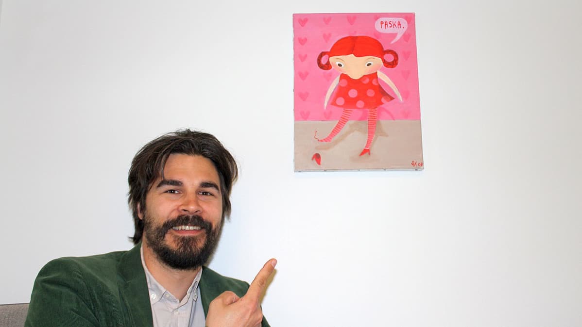 Koomikko, tv-persoona ja toimittaja Jukka Lindström. Kuva: Arvo Vuorela / Yle