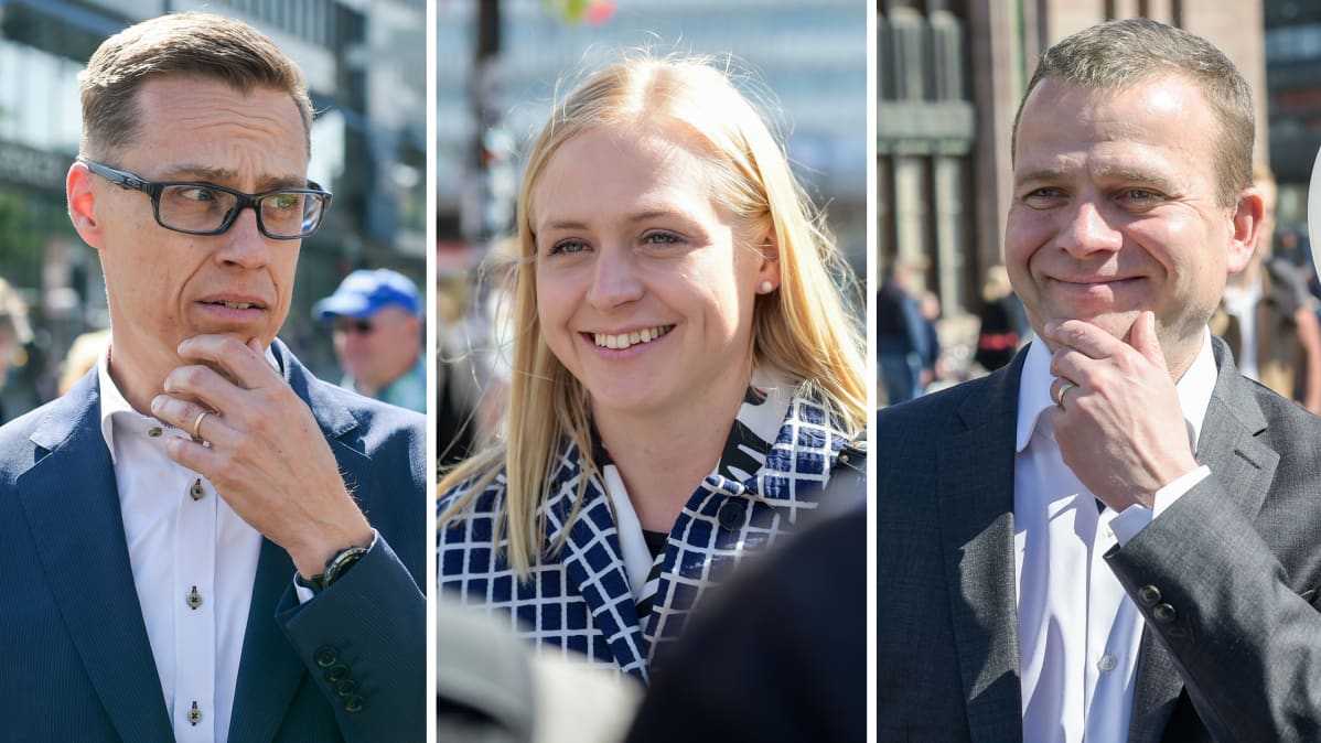 Alexander Stubb, Elina Lepomäki ja Petteri Orpo.