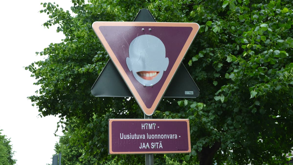 Liikennemerkkitaidetta: Hymy