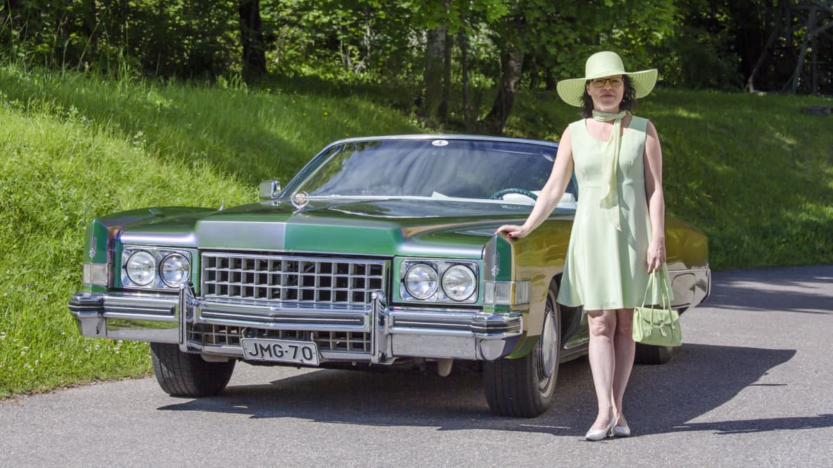 Anu Savolainen ja Cadillac Eldorado -73