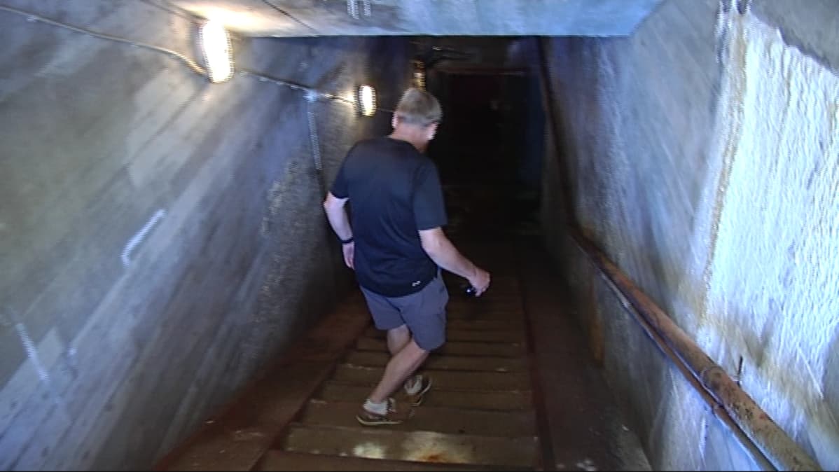 Bunkkereihin johtavat kunnolliset portaat.
