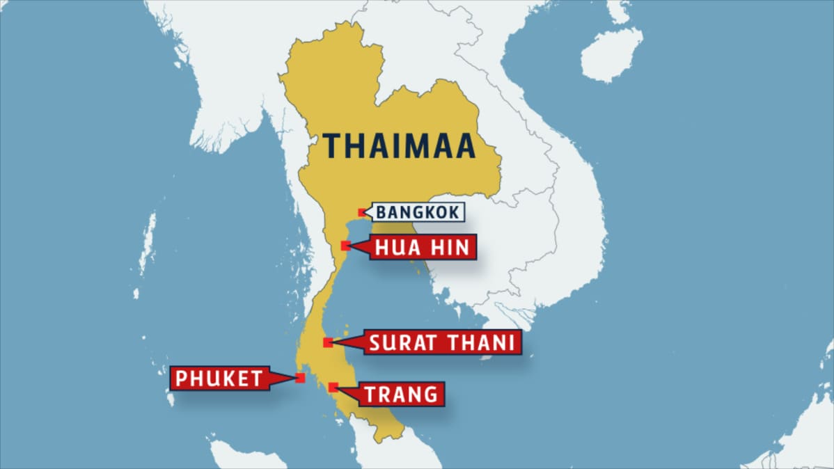Thaimaan kartta