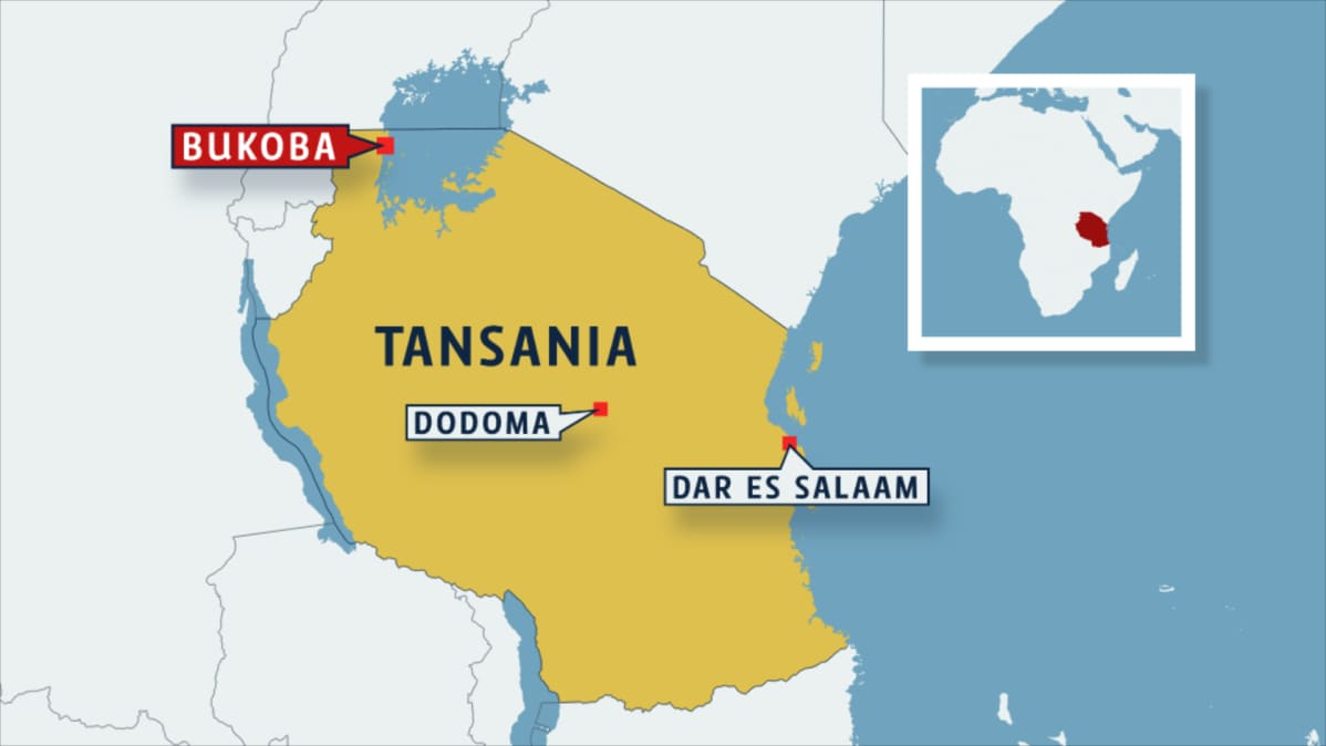 tansanian kartta
