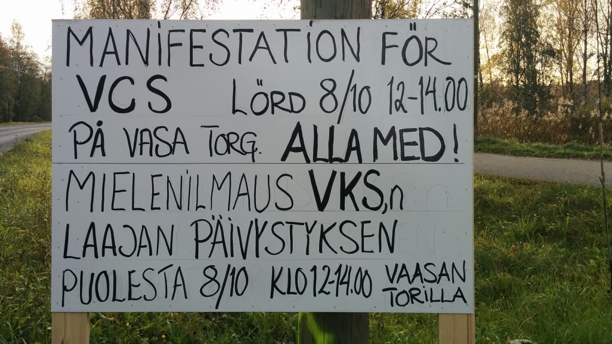 Vaasan keskussairaalan puolesta järjestetään kansalaistapahtuma torilla.