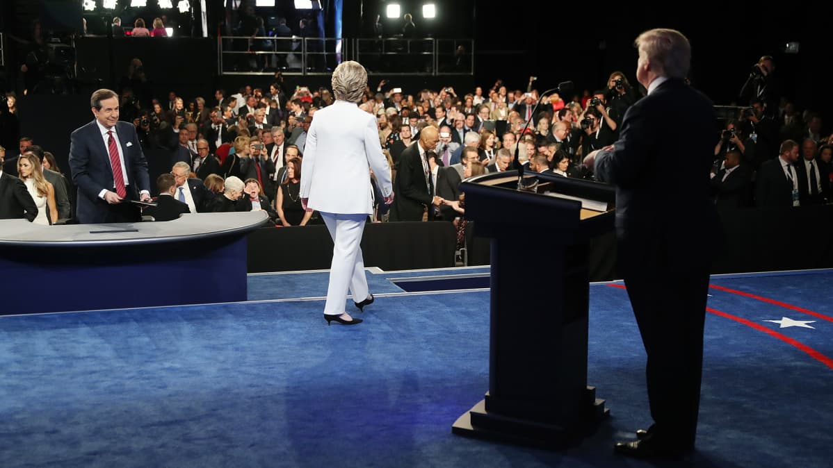 Donald Trumpin ja Hillary Clintonin vaaliväittely Las Vegasissa.