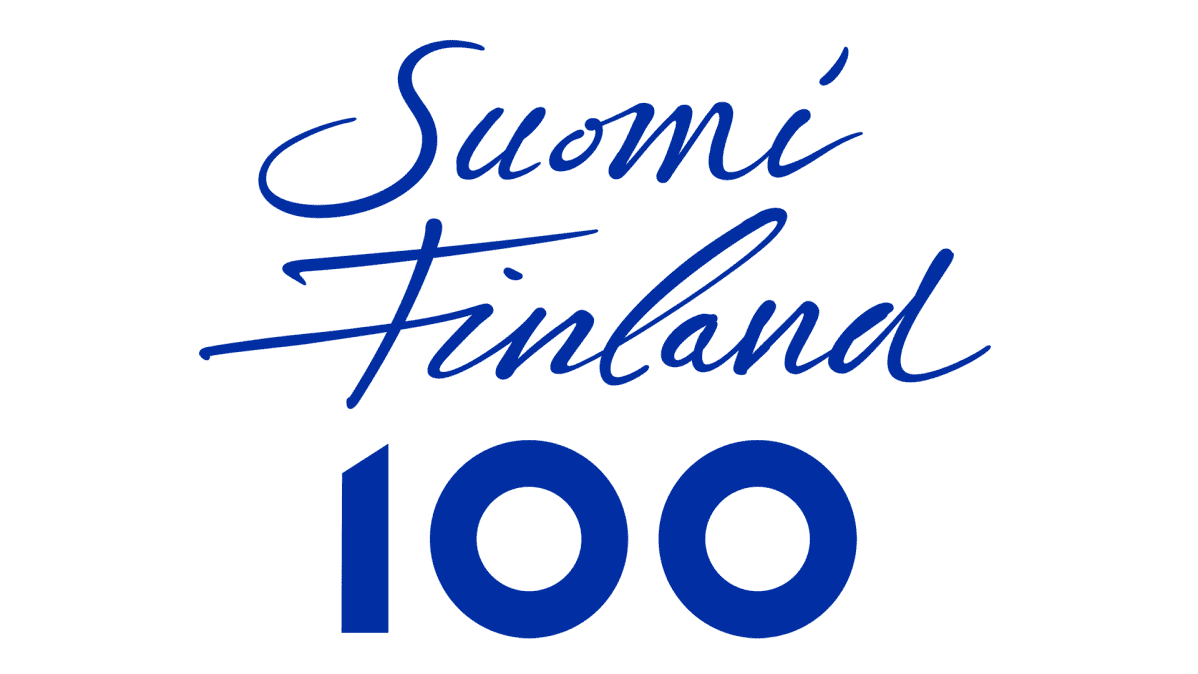 Suomi 100 vuotta -kampanjan logo.