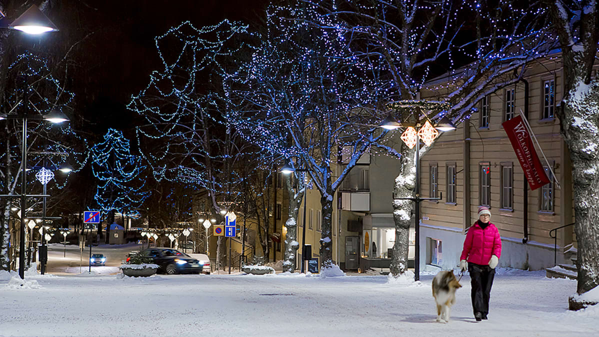 Jouluvalot Lappeenrannan Kauppakadulla