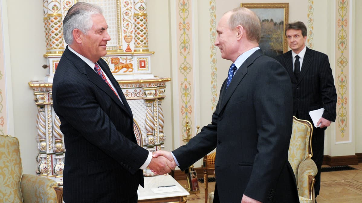 Rex Tillerson ja Vladimir Putin tapaavat Moskovassa.