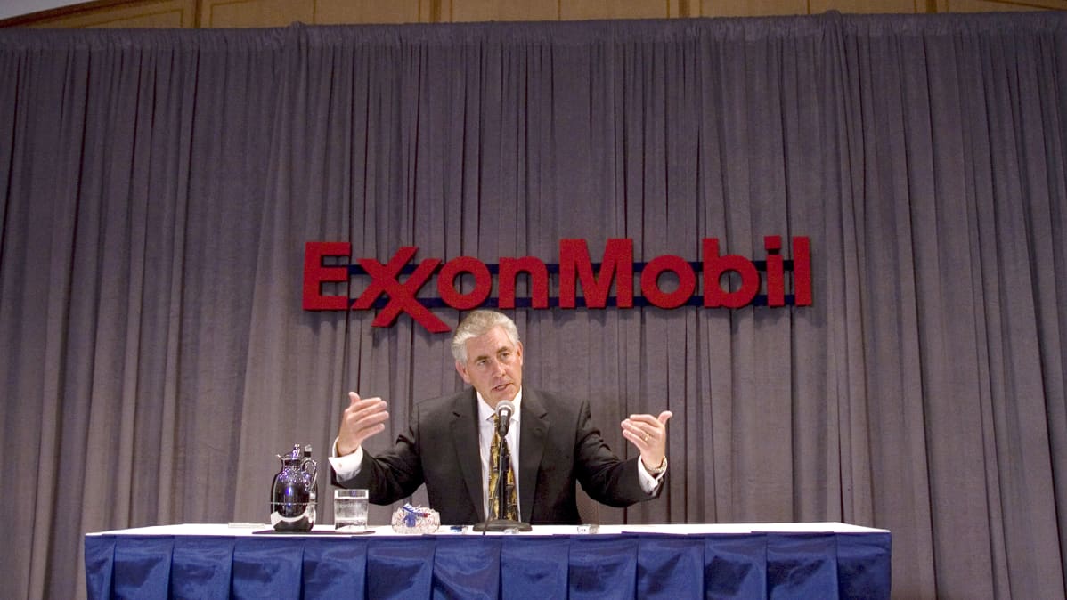 Rex Tillerson ExxonMobilen vuosikokouksessa Texasissa 2007