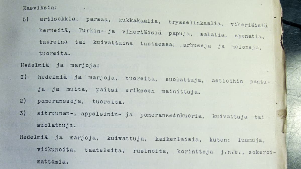 tuontikieltoluettelo