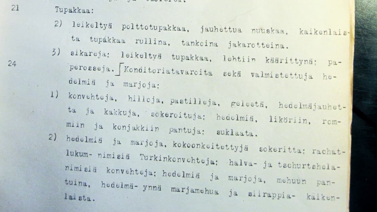 tuontikieltoluettelo