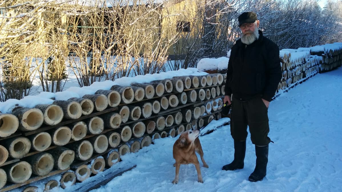 Seppo Liikalan tontilla on tuhansia linnunpönttöjä, jotka hän on itse tehnyt.