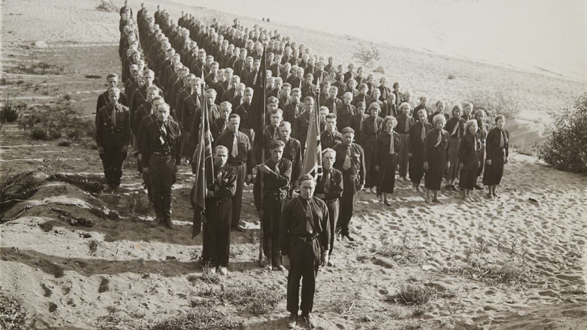 Sinimustat Kuortaneen leirillä vuonna 1938