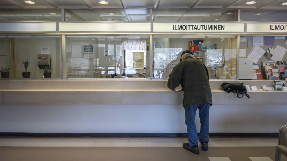 Rautalammin terveyskeskuksen ilmoittautumispiste.