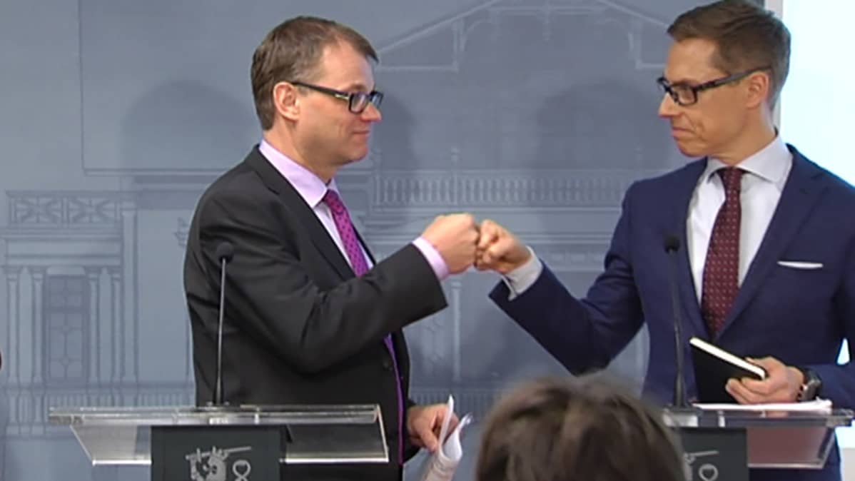 Juha Sipilä Alexander Stubb yhteiskuntasopimusneuvottelut 2.3.2016Kesäranta