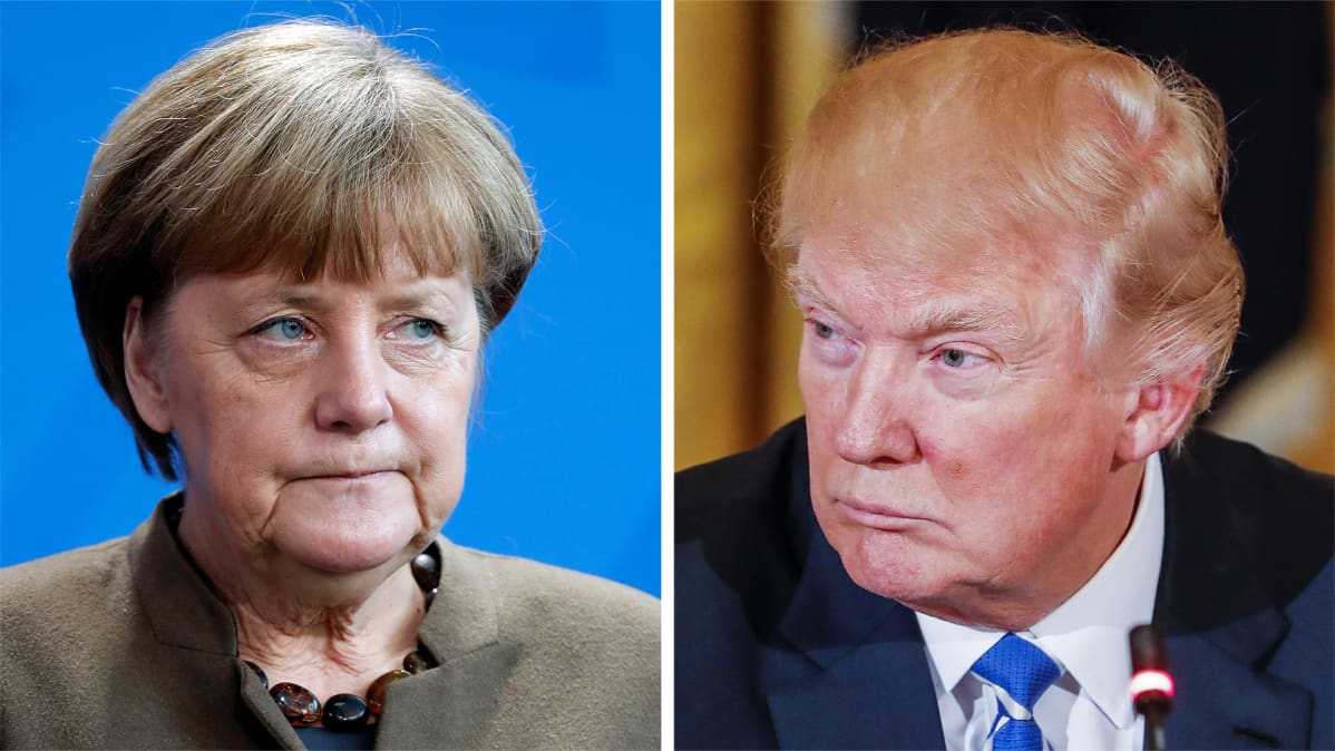Angela Merkel ja Donald Trump.