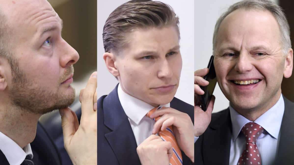Kuvassa vasemmalta Sampo Terho, Antti Häkkänen ja Jari Leppä.