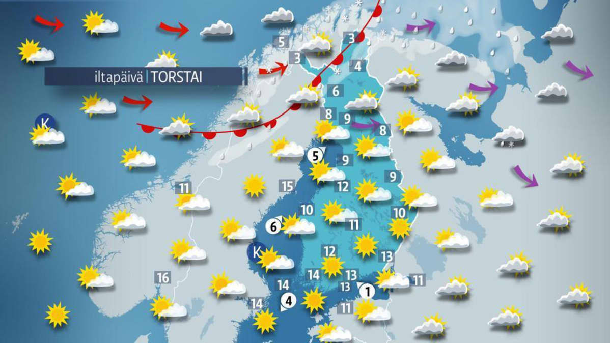 torstain sääkartta