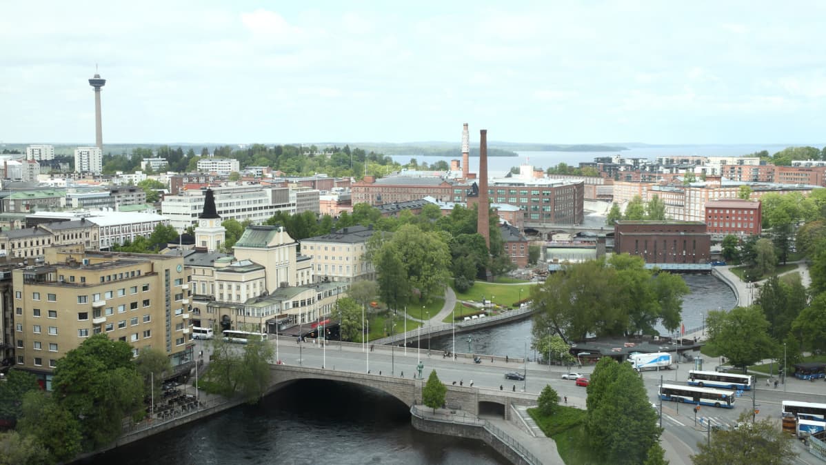 Näkymä Tampereen keskustaan.